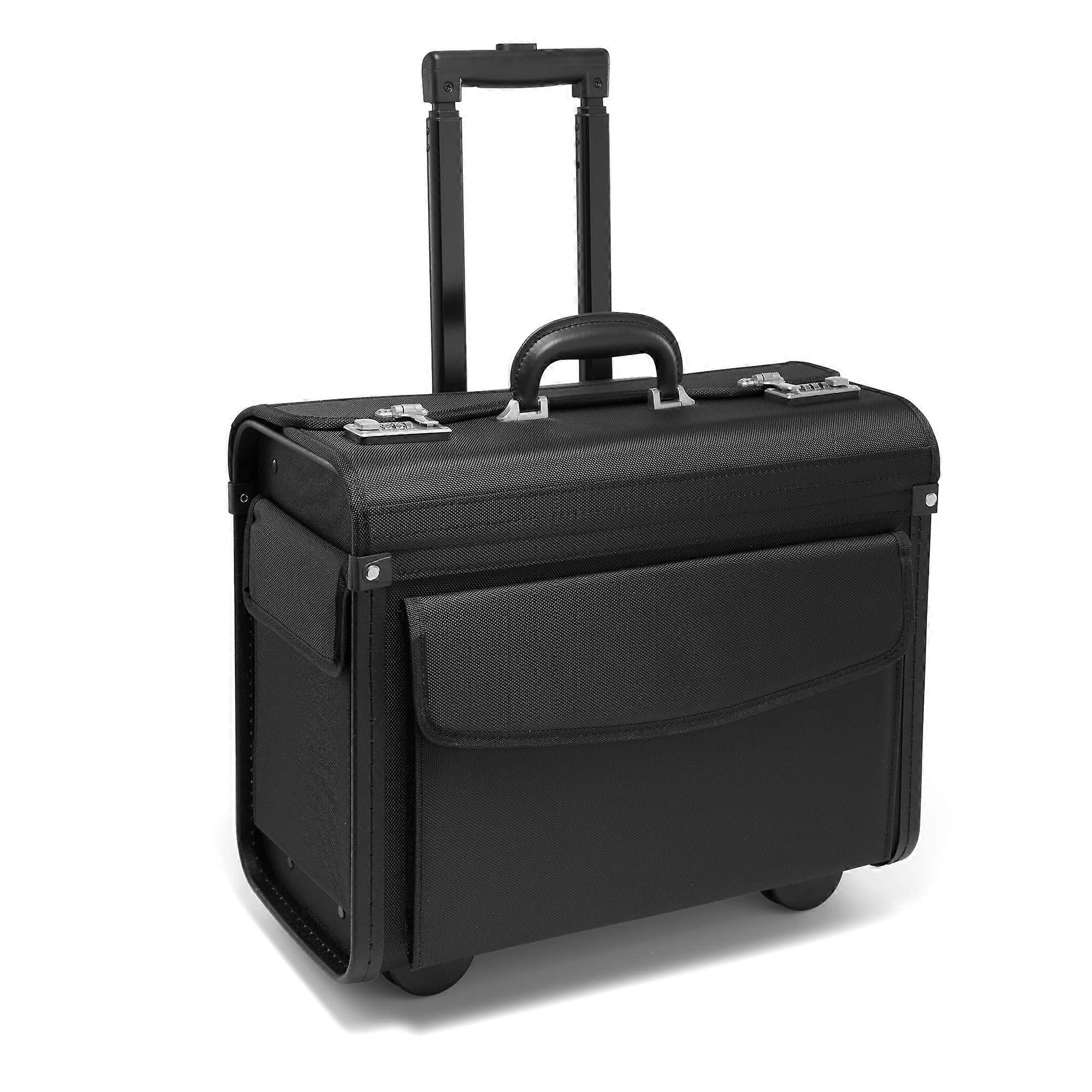 Pilot Case with Wheels, Laptop Trolley Case, 16 Inch Laptop Compartment