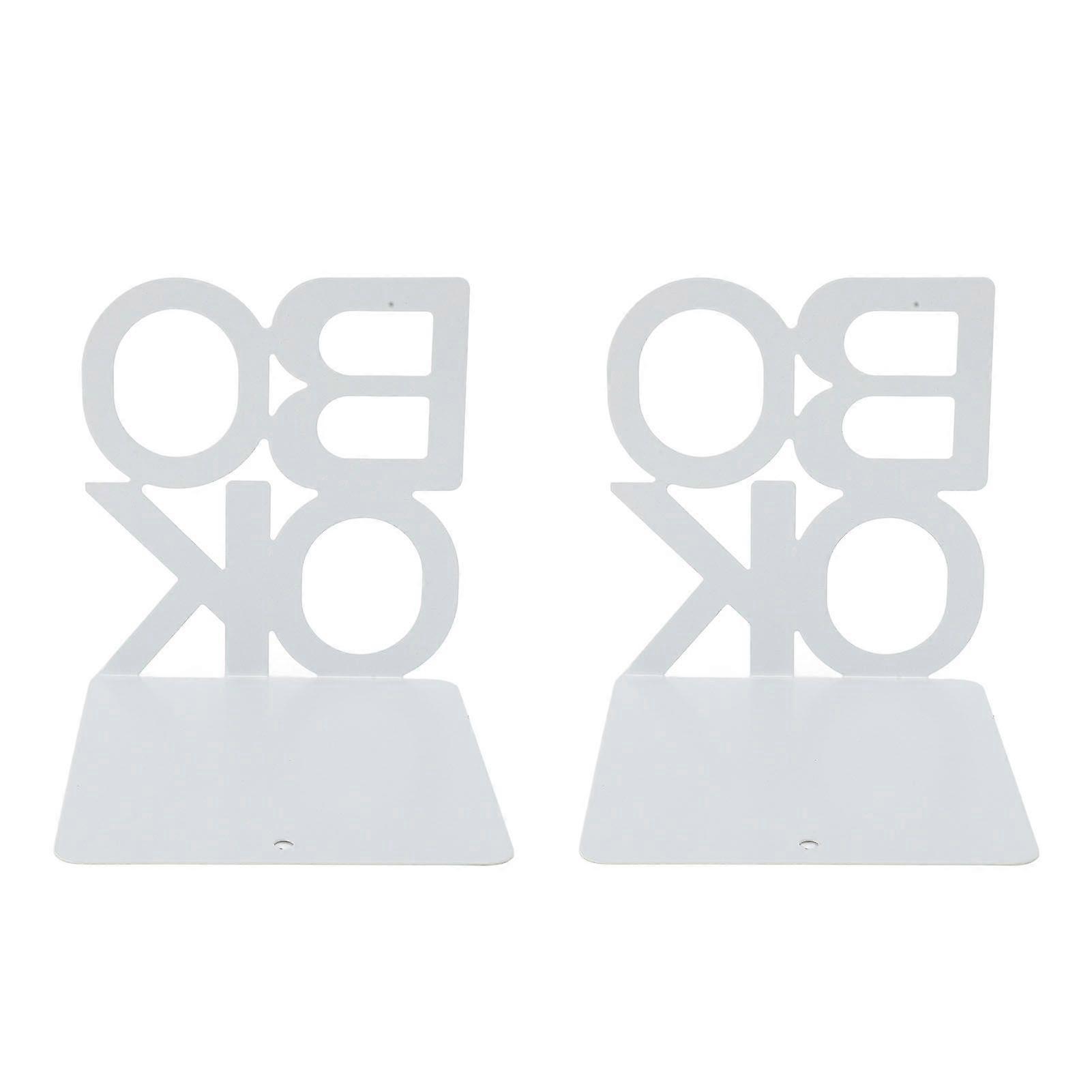 2025 最新モデル 1 ペアメタルブックエンドヘビーデューティノンスキッドデコラティブブック