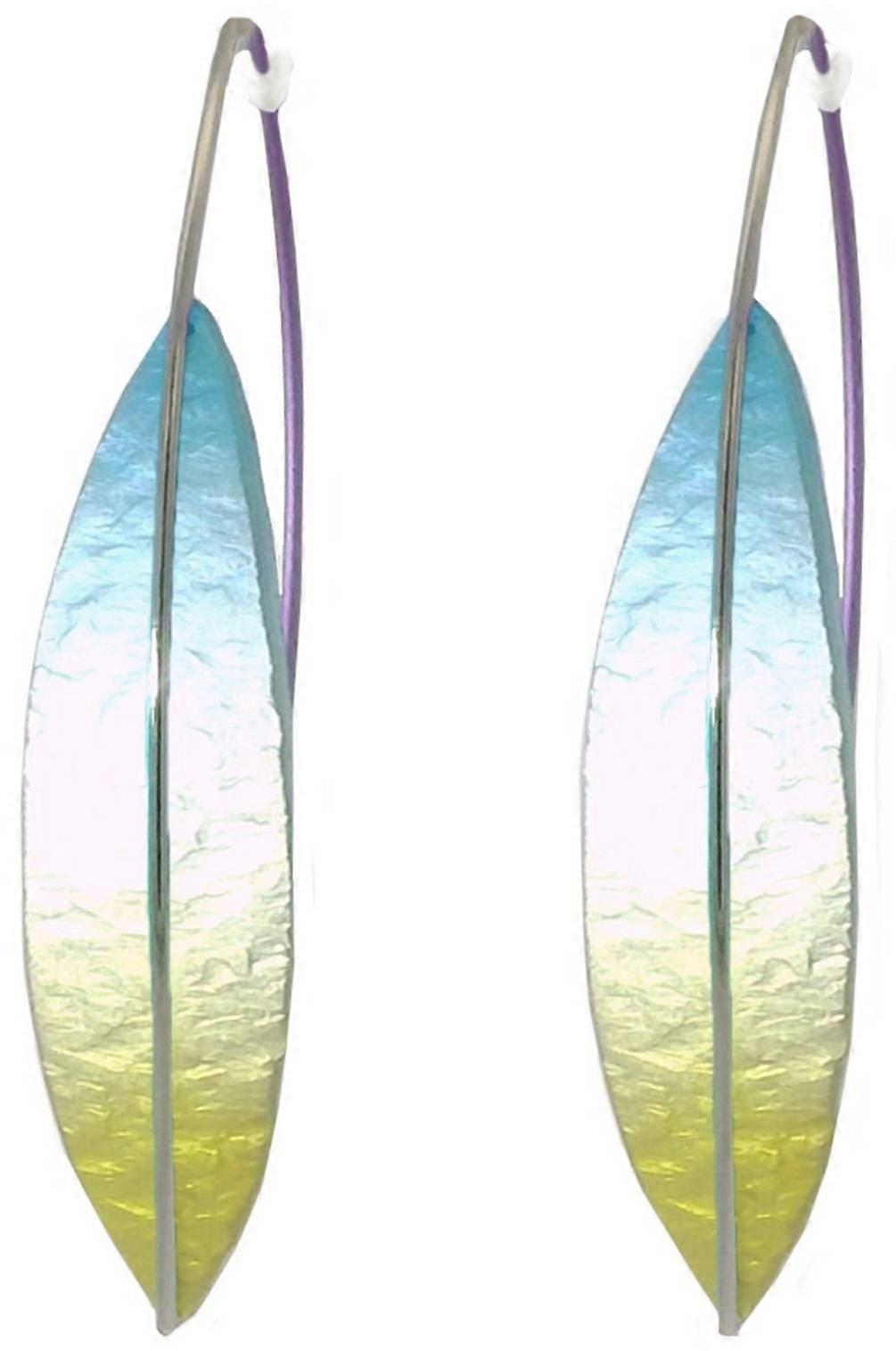 Ti2 Titanium Spear Drop Earrings - Yellow