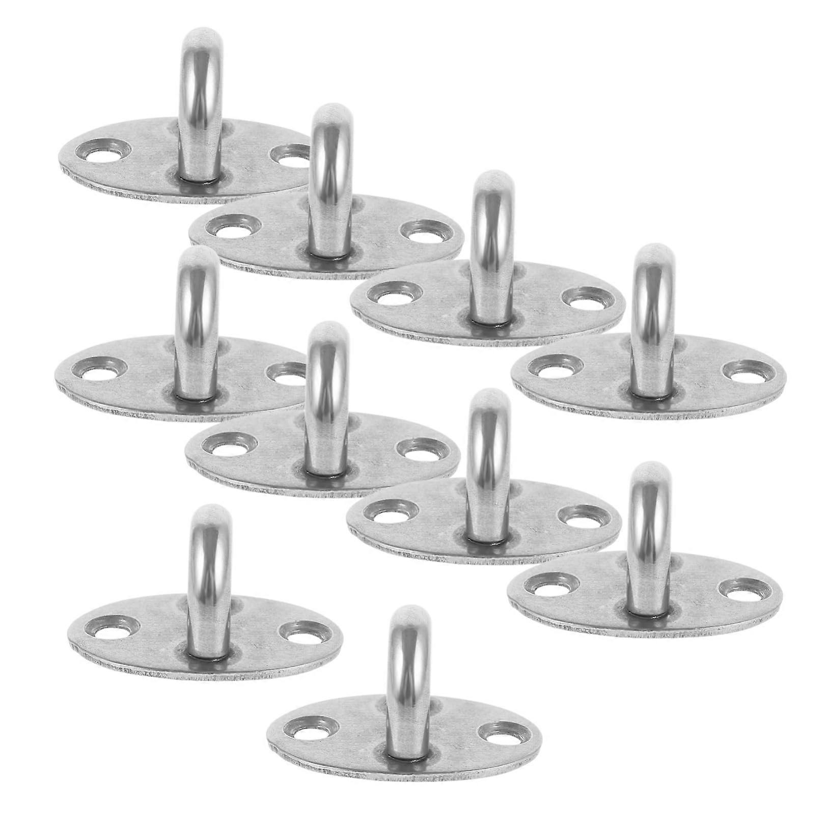 10 Pieces Heavy-Duty Ceiling Hooks with Pads and Eye Plates for Indoor Outdoor Use for Secure Mounting and Versatile Applications