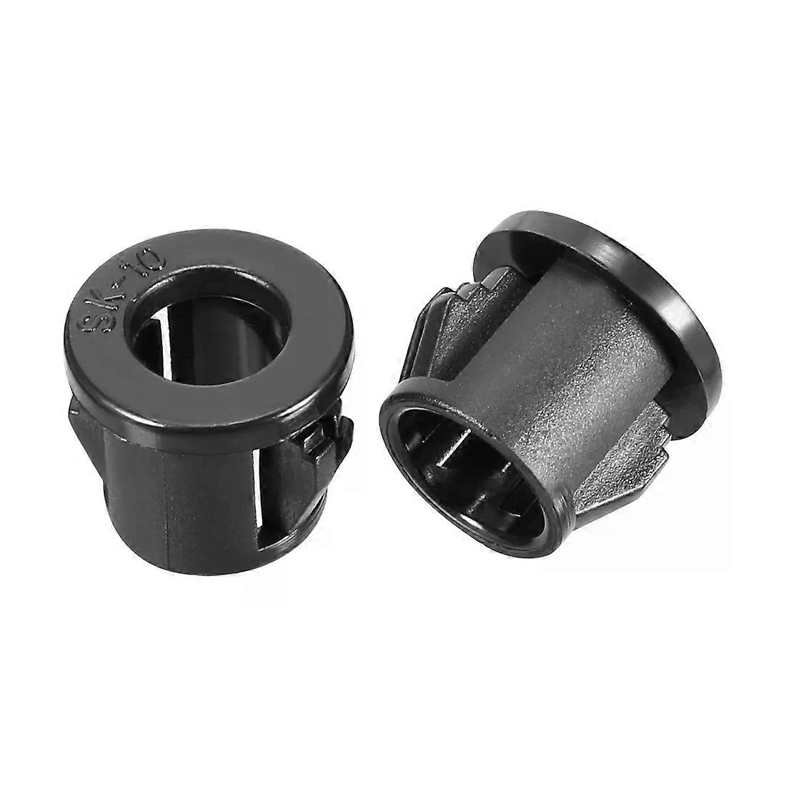 20pcs 10mm Mounted Cable Hose Snap Bushing Grommet Protector Black