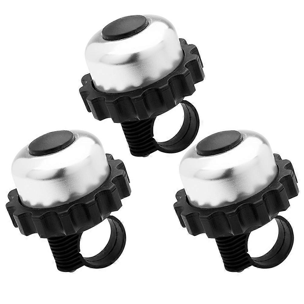 Silver Vintage Bell Horn Set for Bikes – Rotating Cycle Accessory Compatible with Mountain, Road, and Folding Bicycles – Easy Installation