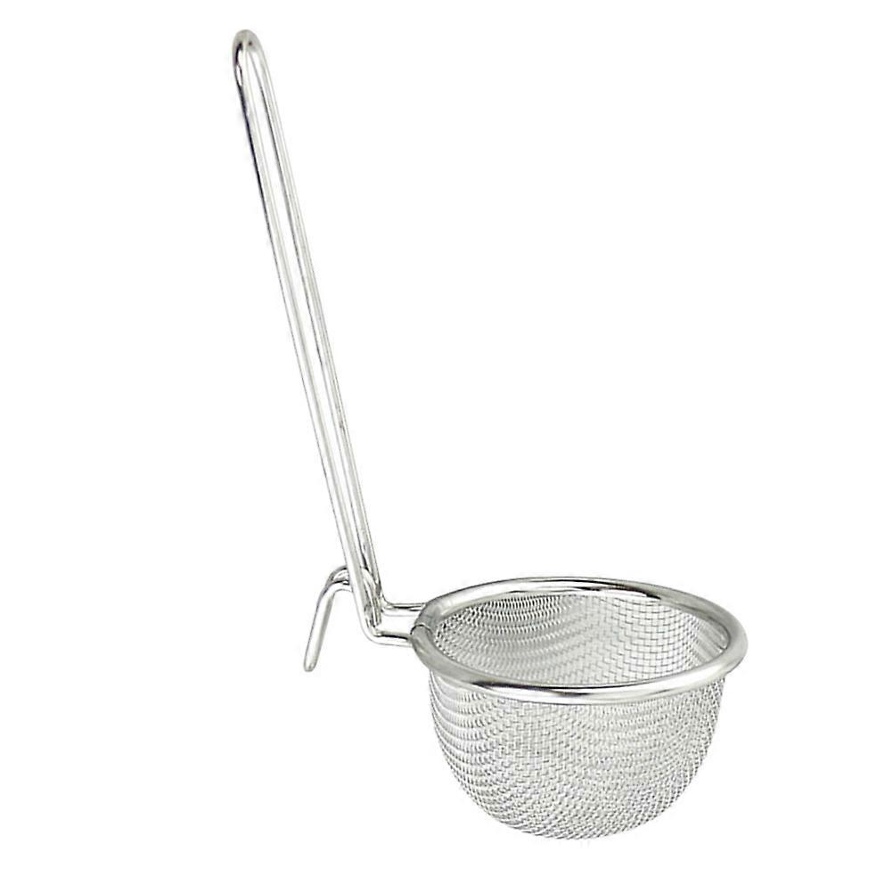 Kitchen Mesh Strainer Multi-Function Colander Silver 22x7.8cm 1Pcs