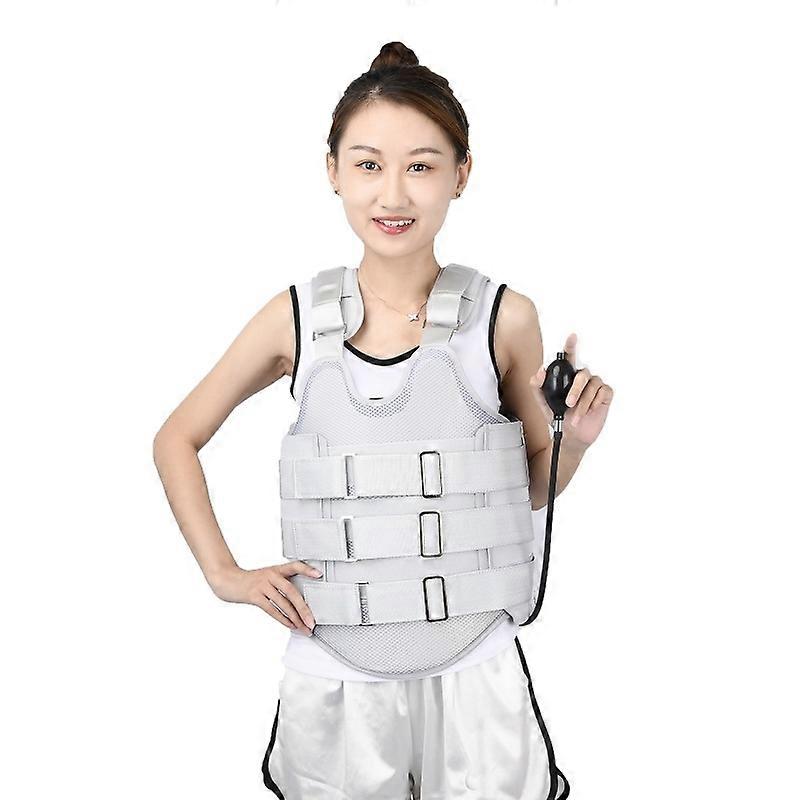 Mesh Style Thoracolumbar Fixation Belt Strap Type Protective Gear with Airbag, Specification: M Mesh Style M