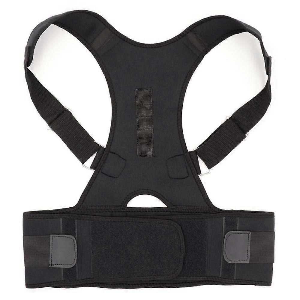 Adjustable Waist Belt Back Support for Men and Women - Magnetic Therapy Shoulder Posture Corrector in Beige and Brown