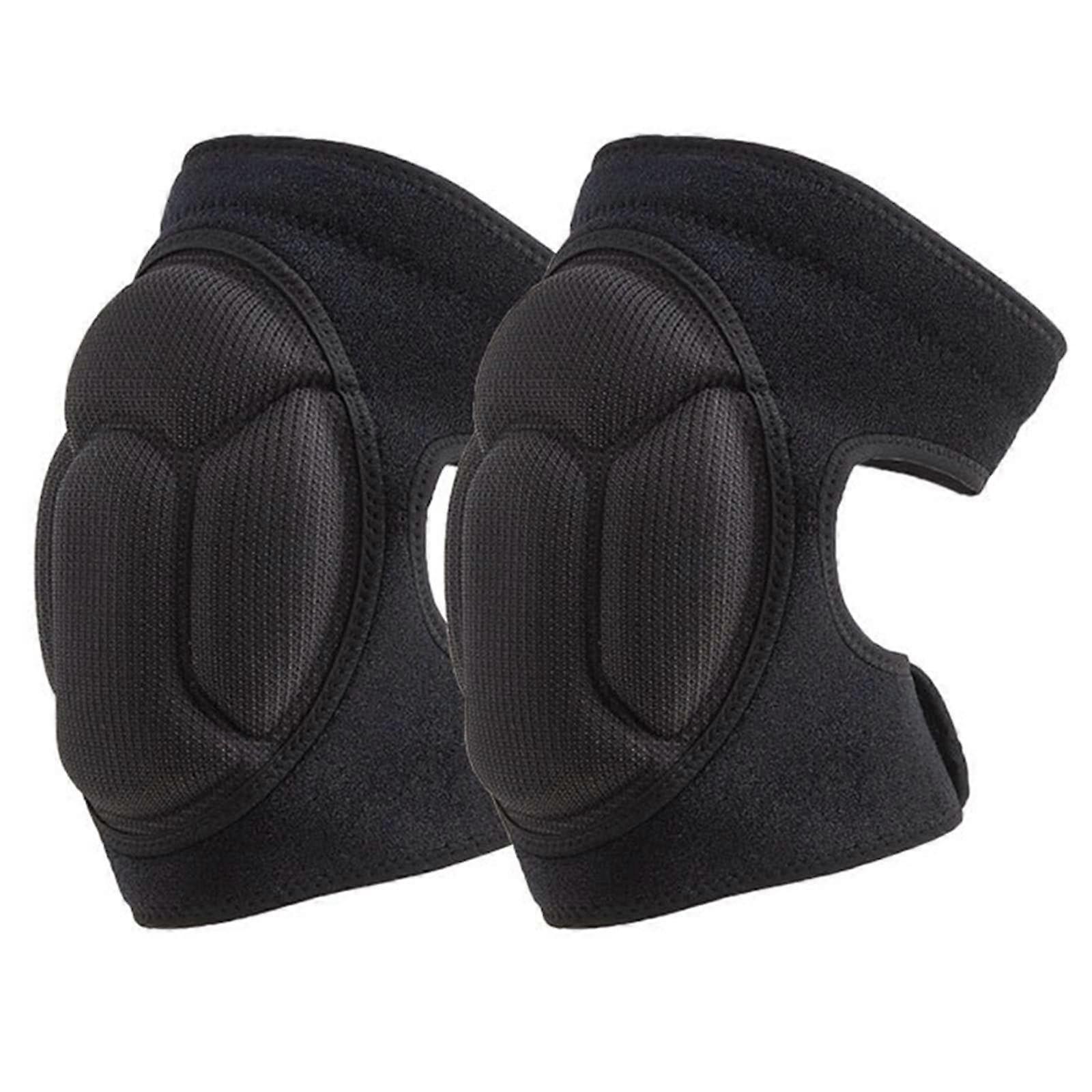 Thickened Knee Stabilizer Pads For Dance, Skateboard, Riding, Breathable Sponge Buffer Knee Pads, 1 Pair, Size L, Color Black