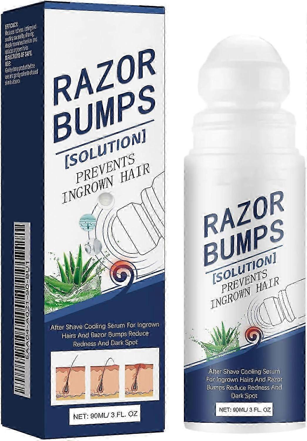 Tratament pentru umflături de ras pentru femei și bărbați, roll-on cu soluție de bărbierit pentru față, gât, picioare și zona axilară, piele netedă