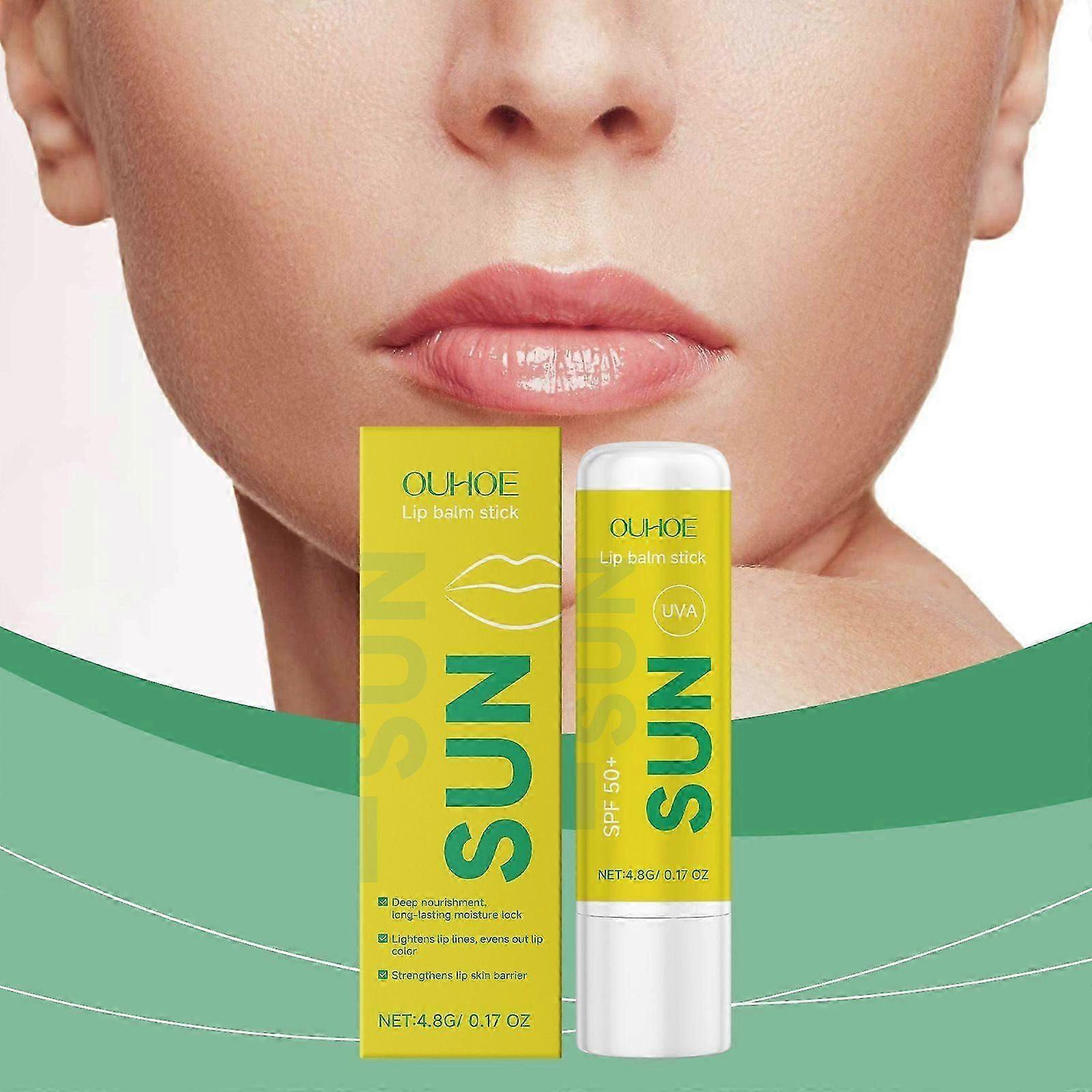 مرطب الشفاه SPF50+ بزيت الخروع وزيت الجوجوبا - ترطيب عميق ، يصلح الشفاه المتشققة ، يتلاشى خطوط الشفاه وترطيب طويل الأمد