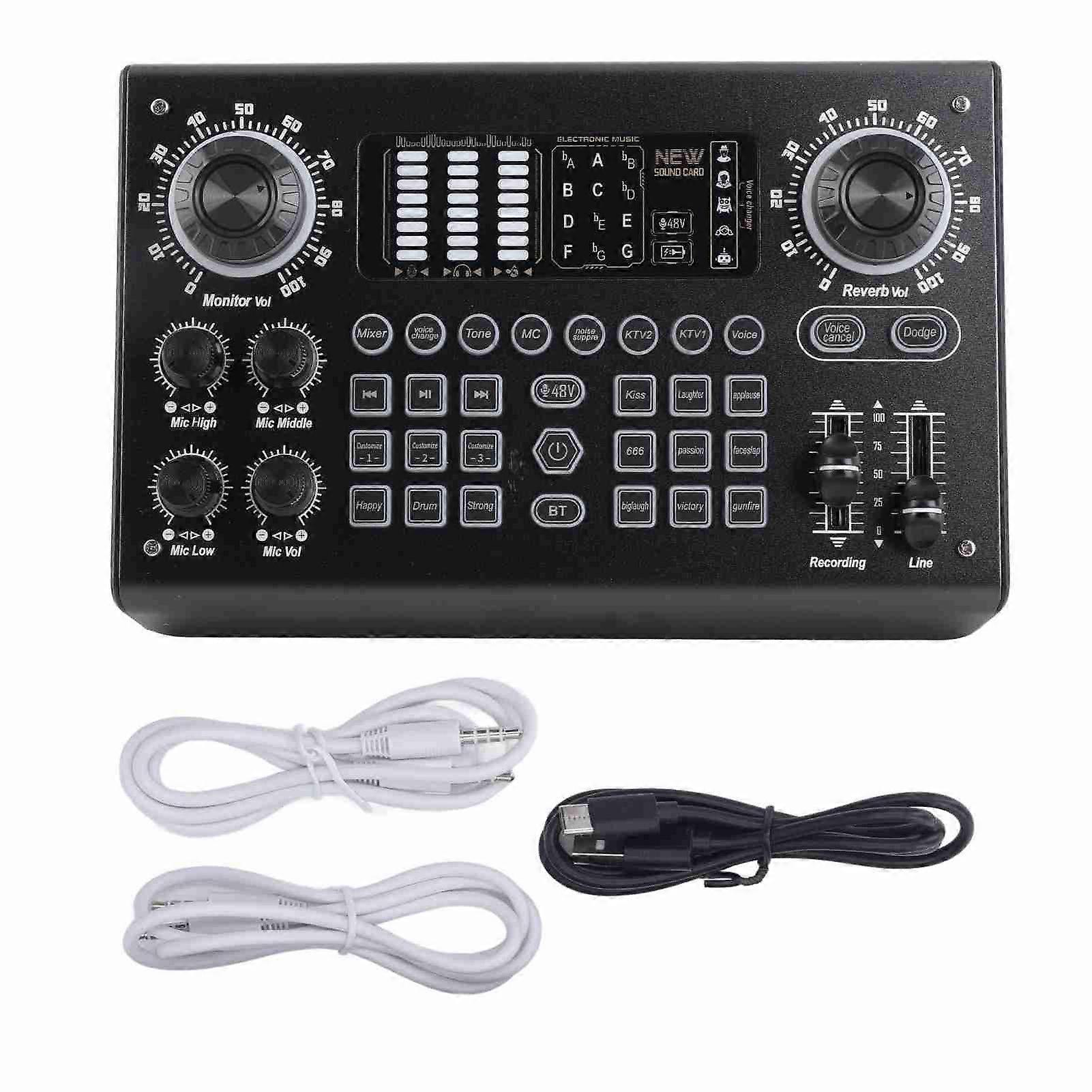 Professional USB Bluetooth Sound Mixer Board Mixing Console for Studio Recording Live Streaming with High Fidelity Audio