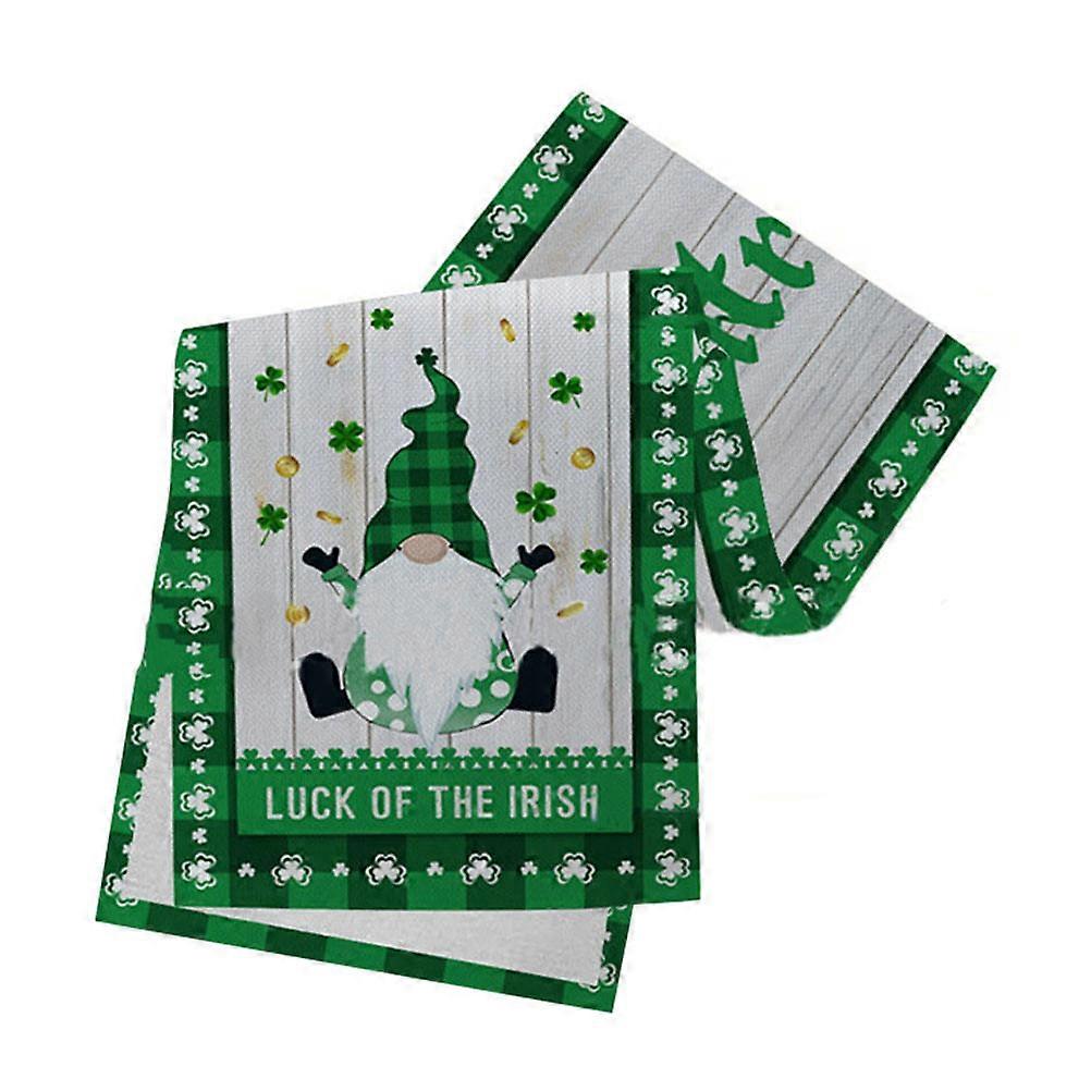 St Patrick's Day Party Table Cloth Waterproof Rectangular Outdoor Picnic 91X33CM Linen 1Set