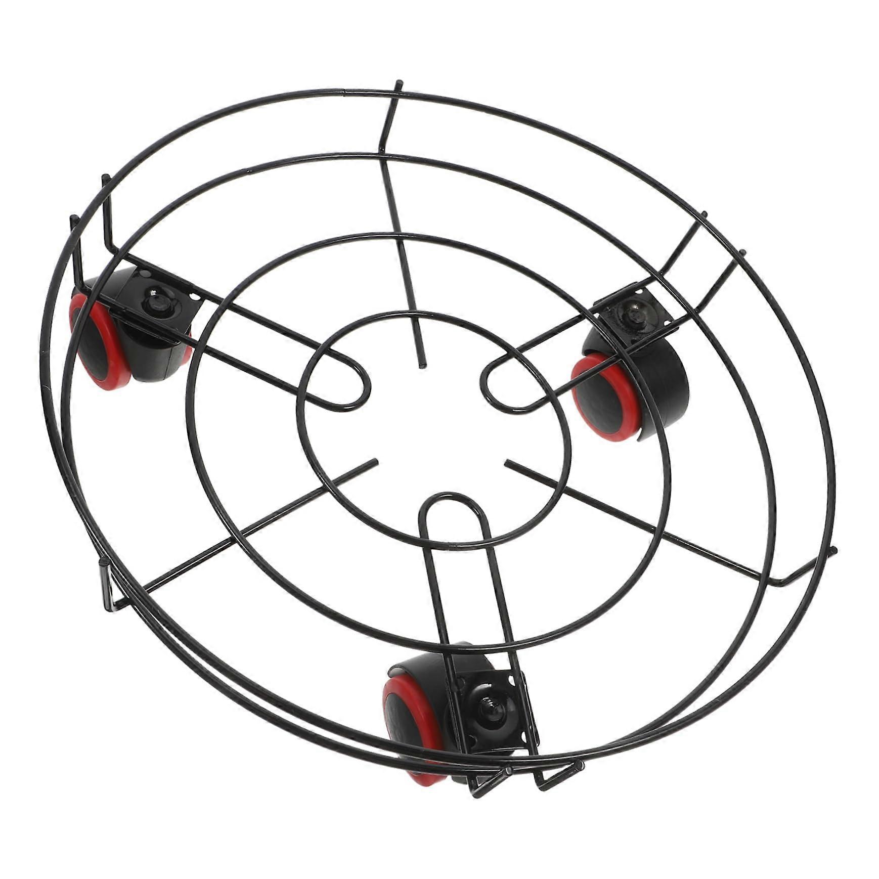Lightweight Luxury Flower Stand Plant Pot Rack with Movable Tray and Black Finish for Indoor and Outdoor Use