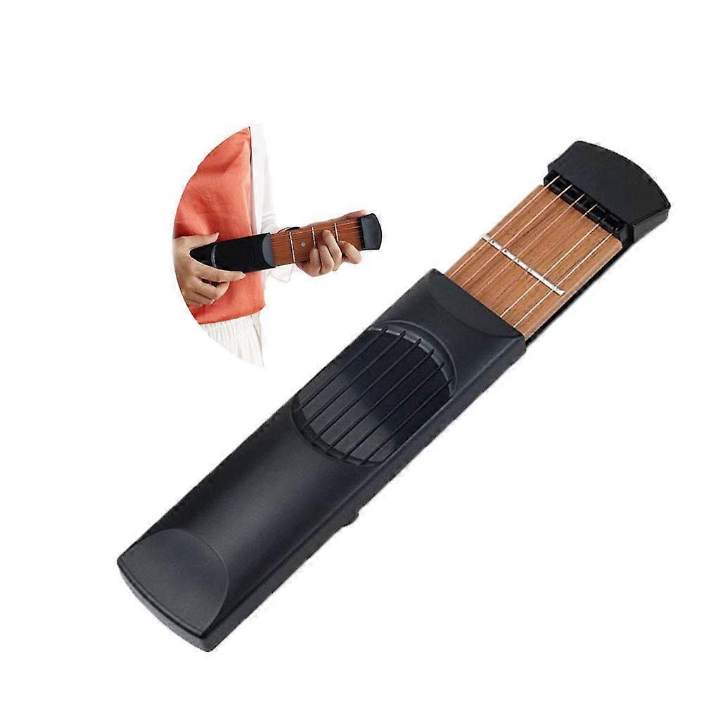 Guitar Training Collars for 6 String Fretboard Chord Practice, Portable Black Tool for Beginner Guitarists