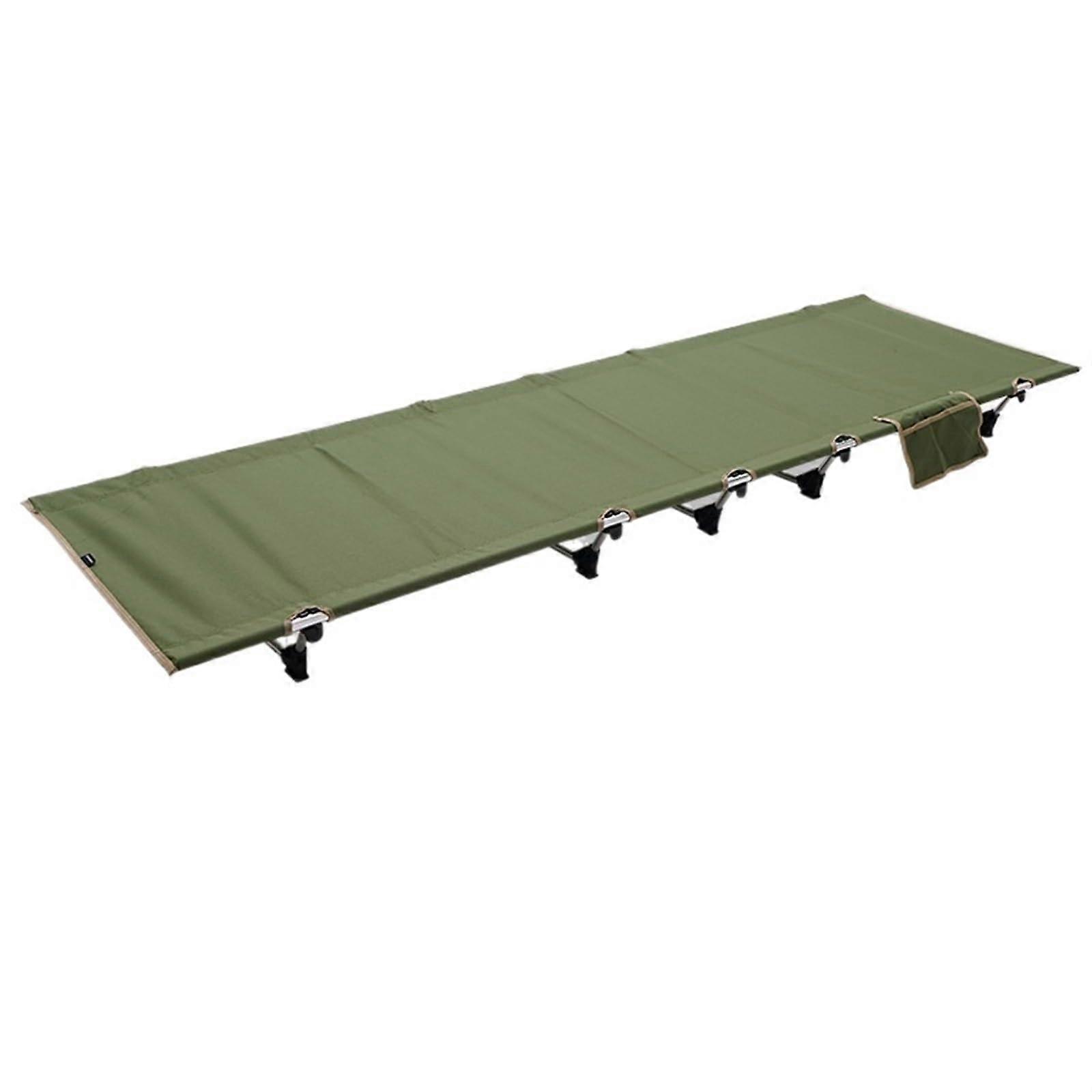 campingseng for utenfor, sammenleggbar seng, enkel fritidsseng, lunsjpause, lett for reisehage (khaki)