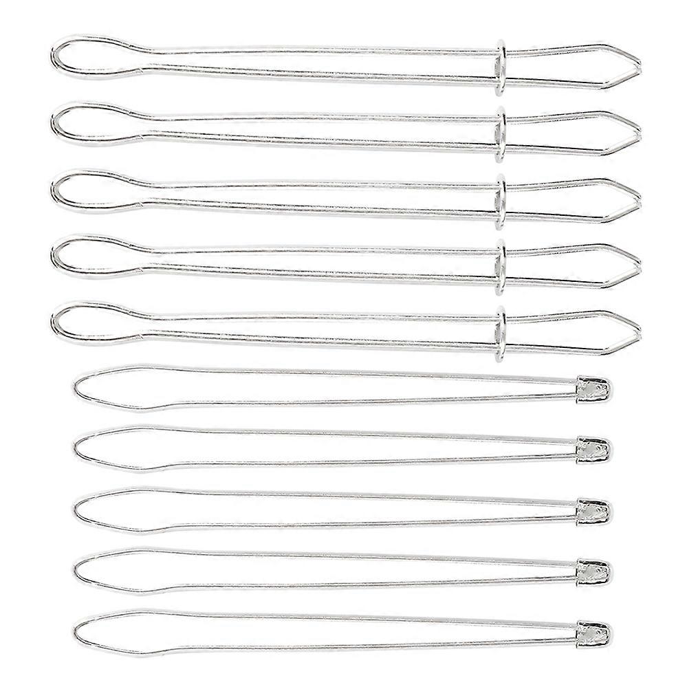 Sewing Tools with 10pcs Threader for Knitting Accessories Silver Nickle Plated Iron