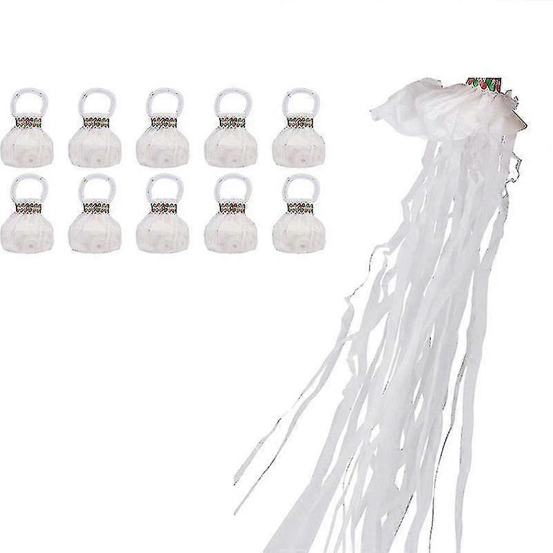 No mess streamers for parties - 10 pack hand throw poppers