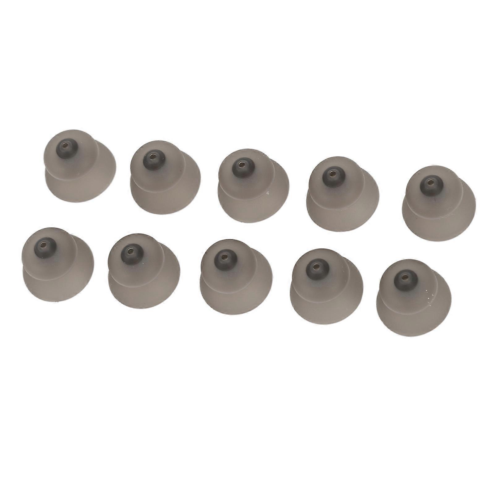 10pcs Sound Amplifier Dome Double Layer Open Washable Silicone Static Sound Amplifier Tips Ear Pieces Black for Phonak 13mm