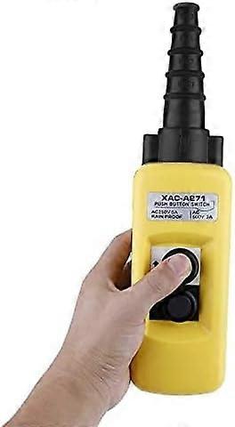 Crane Hoist Push Button Control, XAC A271 Crane Chain Hoist Push 2 Buttons Switch Lifting Pendant Controller