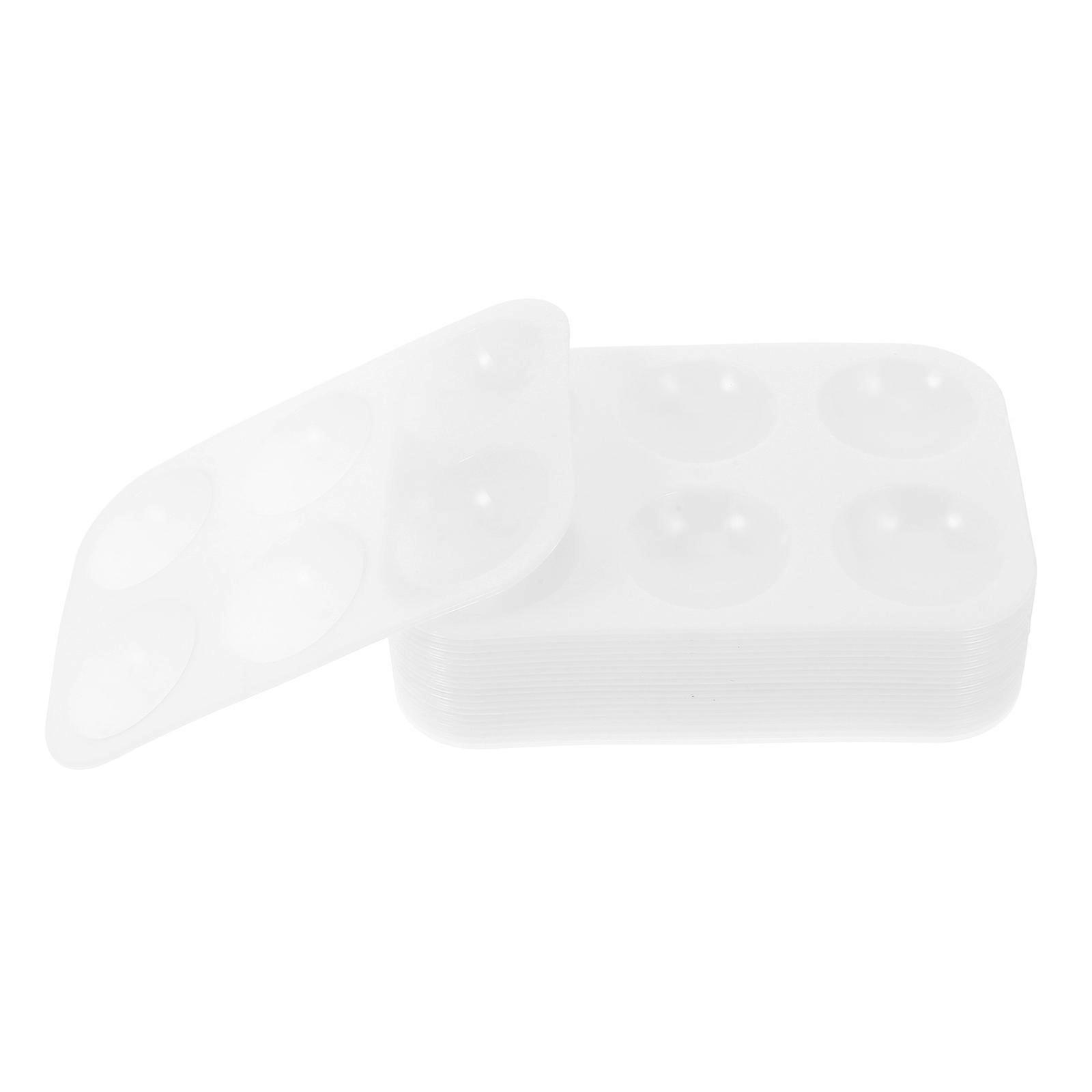 Rectangular Palette Plastic 5×3.4×0.4in Art Class DIY Craft 20Pcs