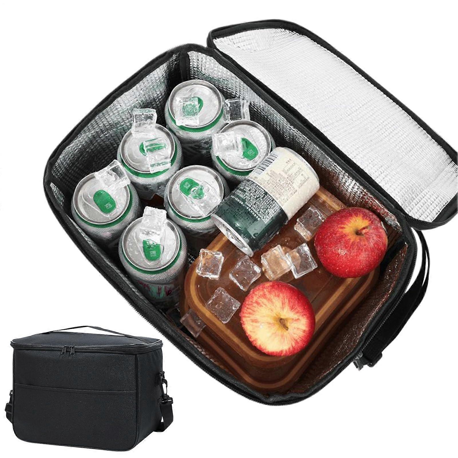 Damen Brottasche Große Kühltasche Isoliert Gefriergeeignet Wasserdicht Wiederverwendbar Mit Trageriemen Schwarz Tg28-quadrat-hand-tool-eisbag