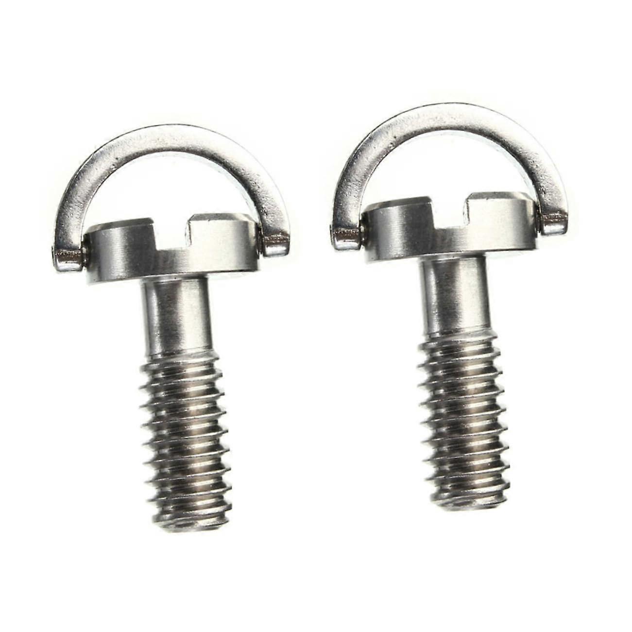 2 Pieces D Ring Screw for Camera Tripods Extended Flat Head Screw Compatible with Tripods Monopods Quick Release Plates