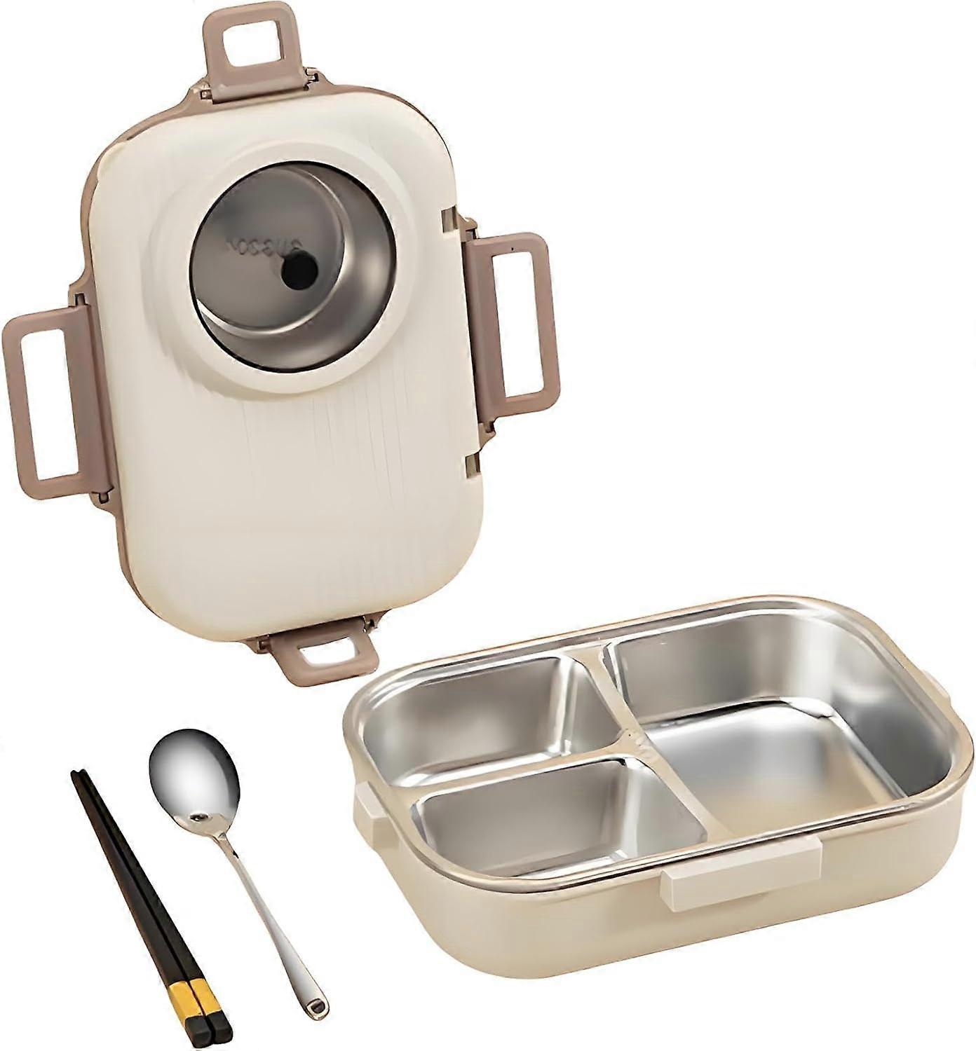 304 Stainless Steel Bento Lunch Box Set - Leakproof, Portable Adult Meal Container with Chopsticks, Spoon & Soup Bowl - Ideal Gift for Family & Friend