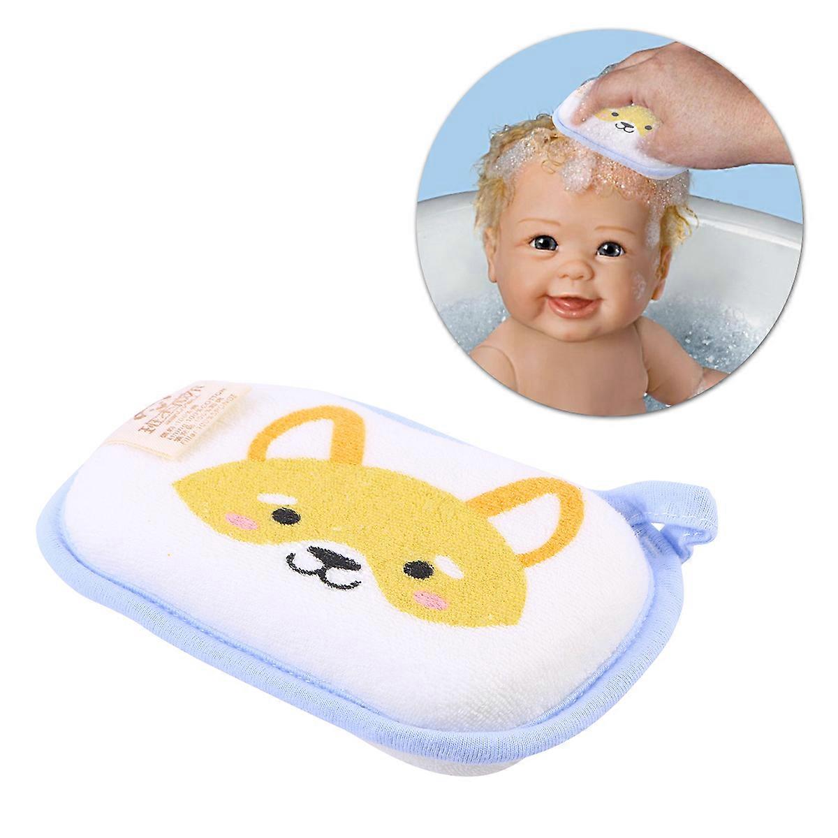 Cartoon Bath Sponge Baby Bathing Supplies Multi Color Rectangular Shape Prevent Growth 1Pack