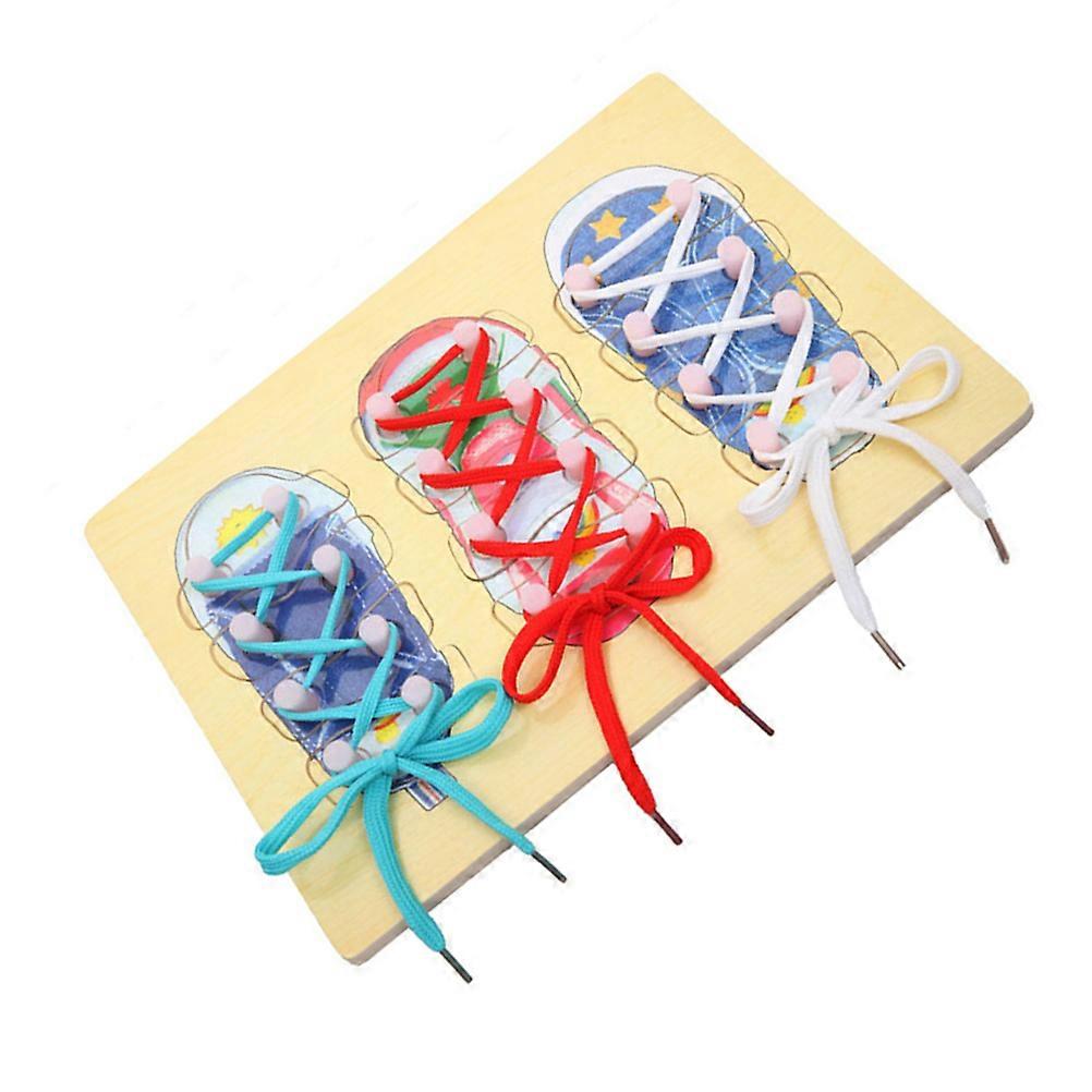 Shoelace Threading Learning Toy Teach Kids to Tie Shoelaces Early Education Tool