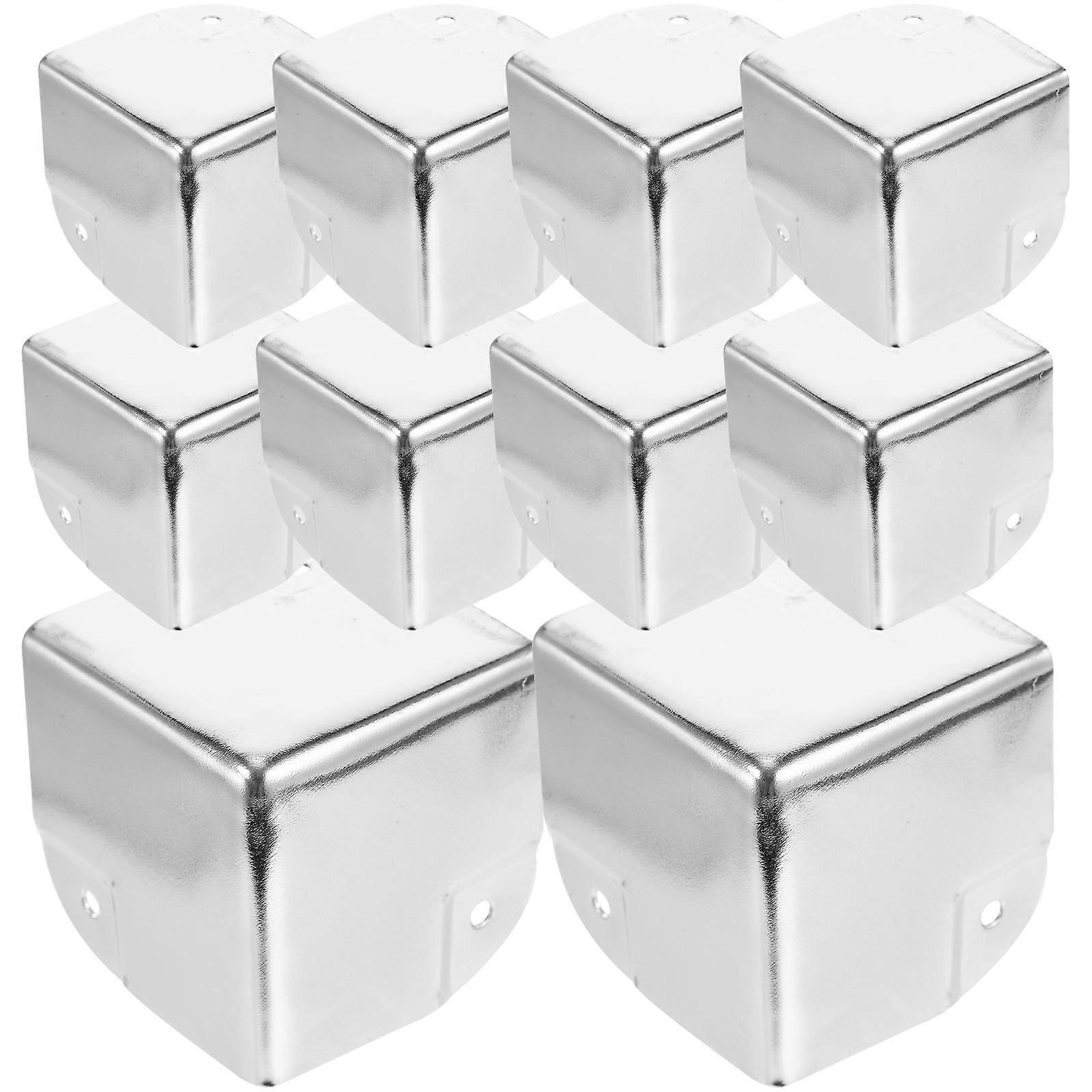 Iron Corner Protectors for Furniture Silver Decorative Edges with Simple Vintage Design 40mm