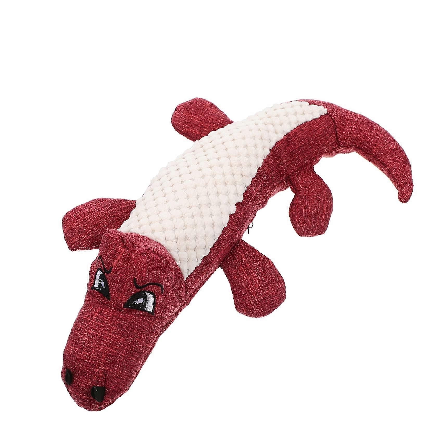 Dog chew toy for teething small teeth puppy, chewing toy for dogs, squeaky molar toy for dogs, plush red