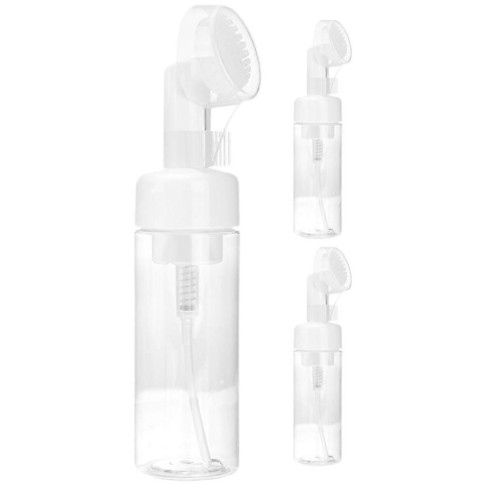 Transparent Foaming Bottle 3Pcs Empty Facial Foaming Bottle Brush Head Perfect For Hiking Lightweight Design For Daily Use