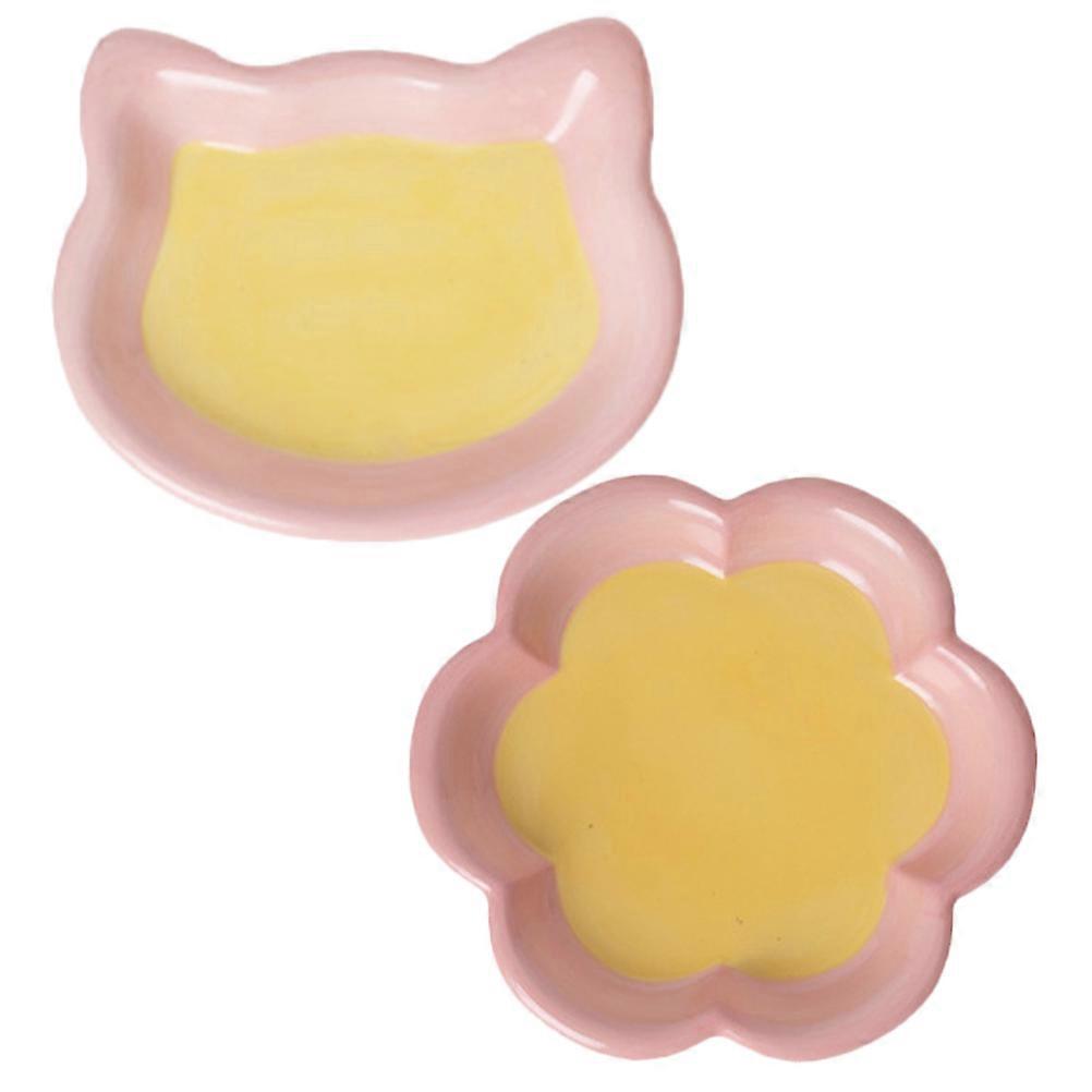 Ceramic Jewelry Tray for Organizing Accessories 2Pcs Multi