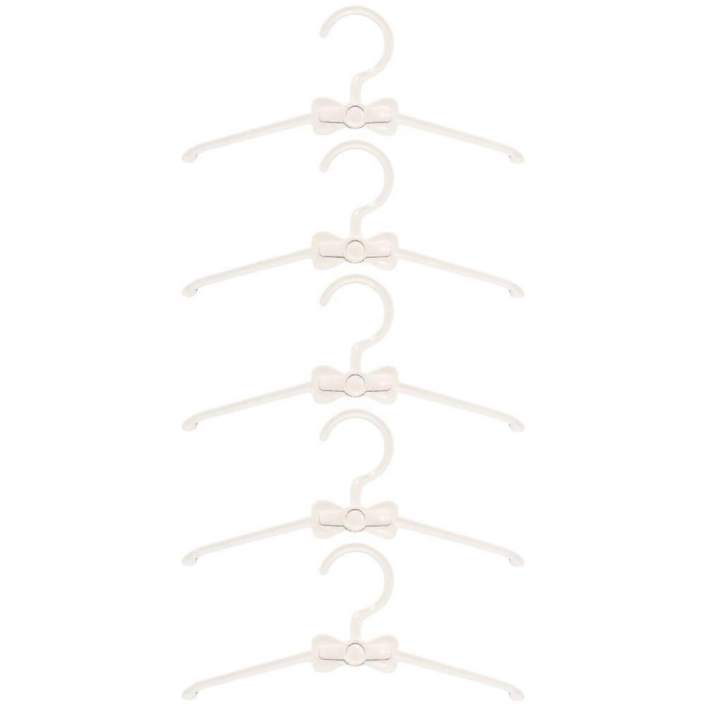 White Small Clothes Hangers for Baby and Pet Clothes Made of Plastic Perfect for Home Use 5 Pieces