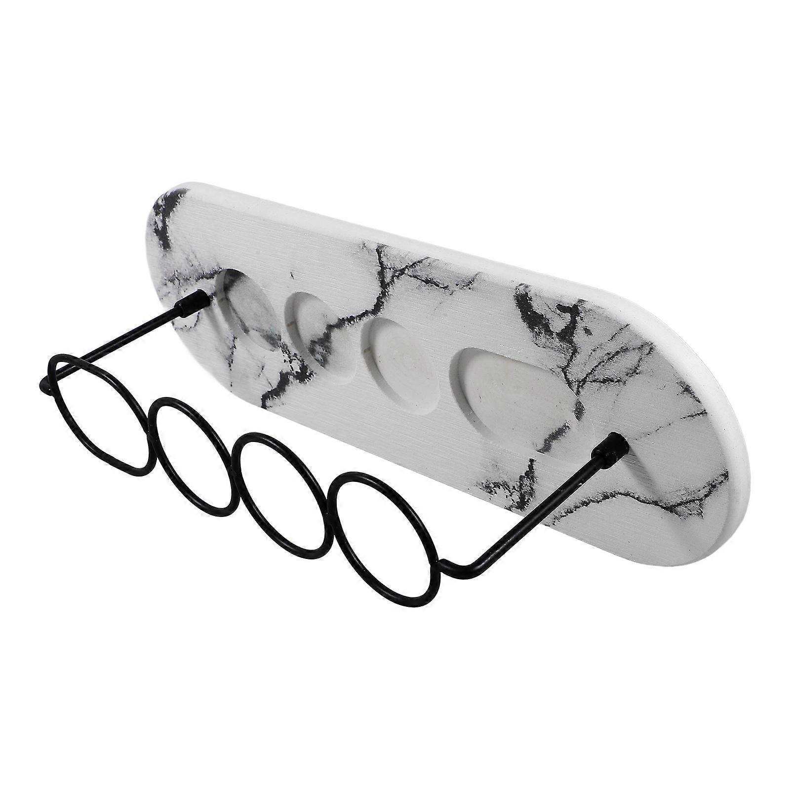 Bathroom Toothbrush Holder with Quick Dry Diatom Mud Tray 4 Slots Storage Rack
