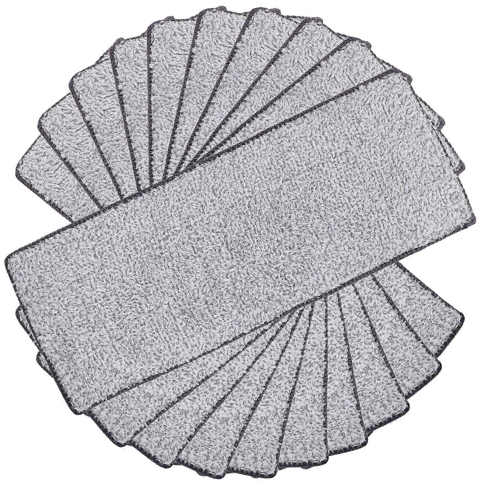 10 Pack Microfiber Mop Pads, Reusable & Washable Cleaning Cloths for Hardwood, Tile & Compatibility