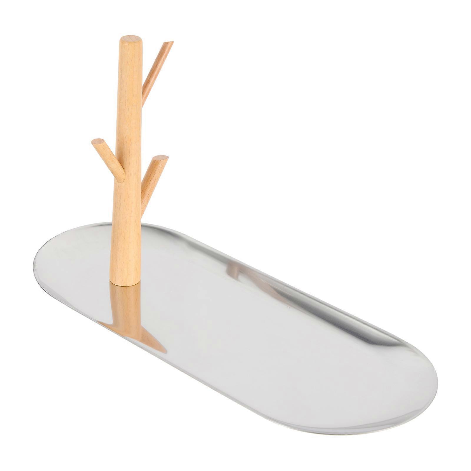 Elegant Ring Holder in Modern Design for Home Use Made of Stainless Steel Multi Color 6 x 2.5 Inches