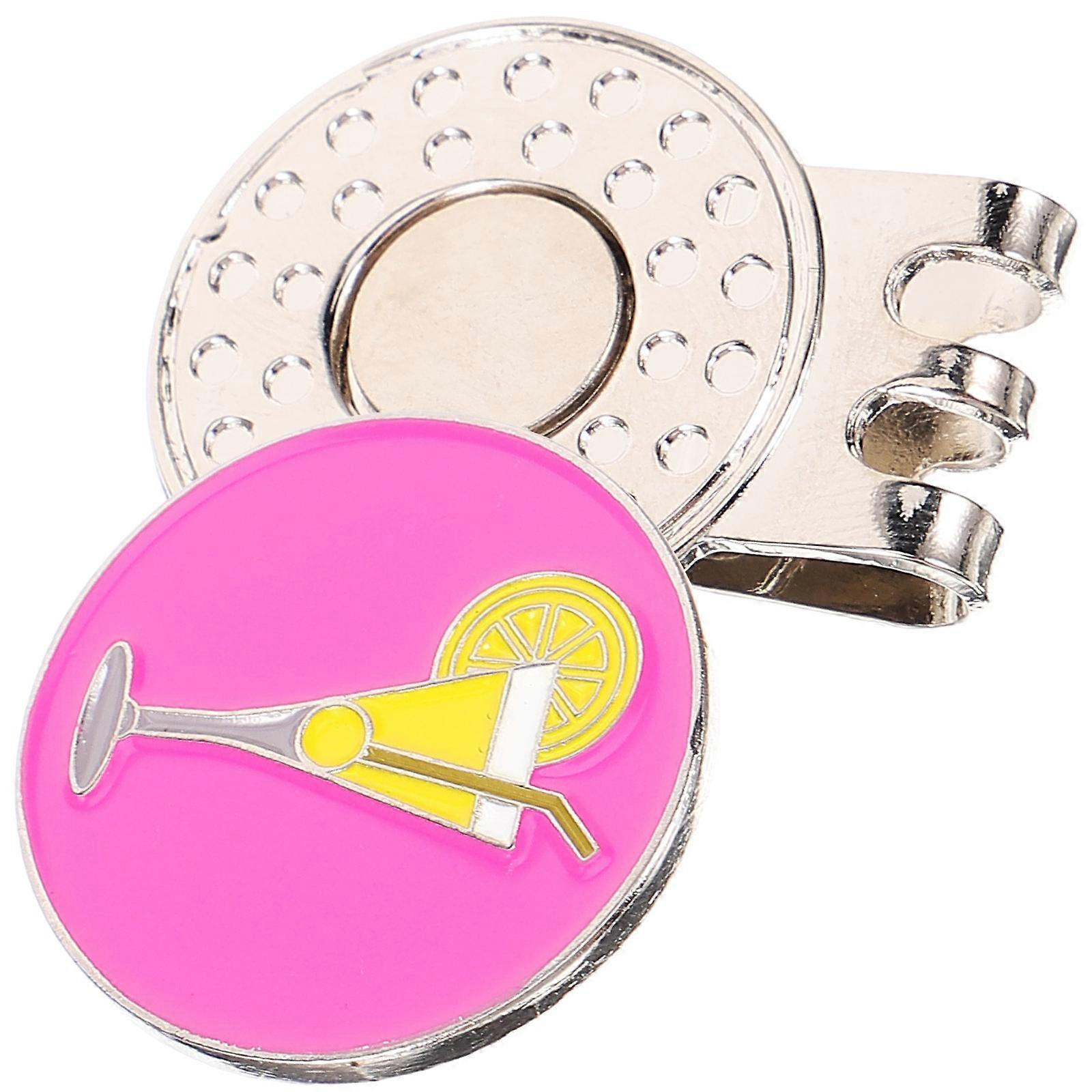 Durable Decorative Golf Ball Marker Clip For Friends Golfing Occasion Rosy 1Set