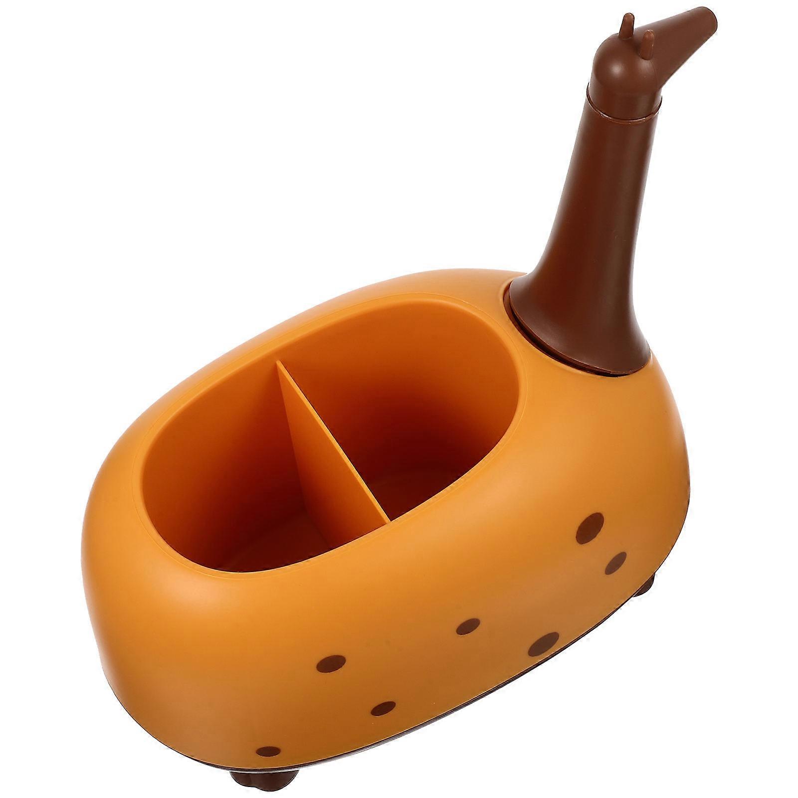 Cartoon Pen Holder With Large Capacity For Kids And Families 20X12X24CM Plastic Material Space Saving 1Pack