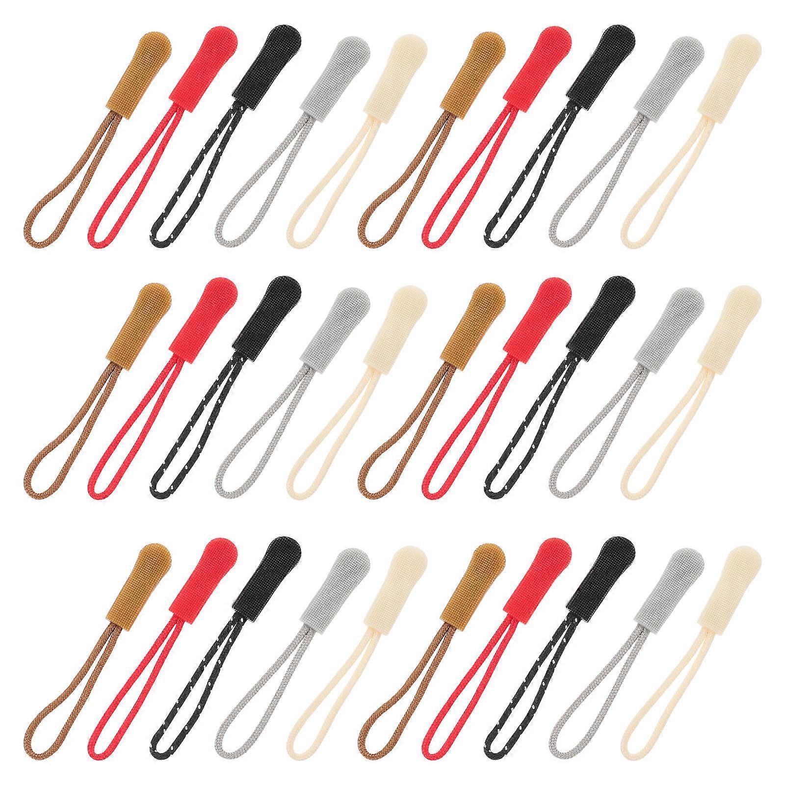 50Pcs Assorted Color Zipper Pulls Replacement Zipper Heads For Clothes Bags And Tent Zippers Non-skid For Everyday Use