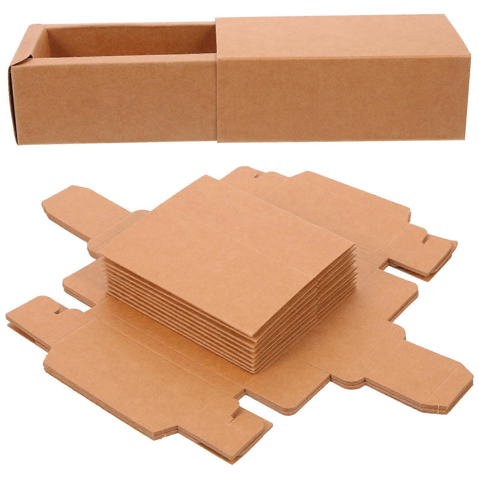 Brown Paper Box Packaging For Gift Wrapping 10Set Storage Containers Ideal For Home Office And Party Use
