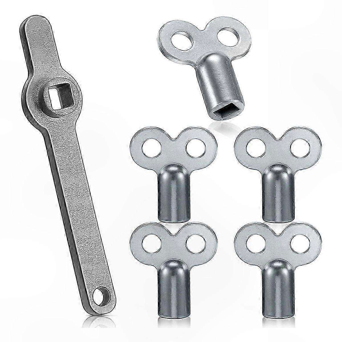 6-Piece Radiator Bleed Key Set with Vent Handle Tool
