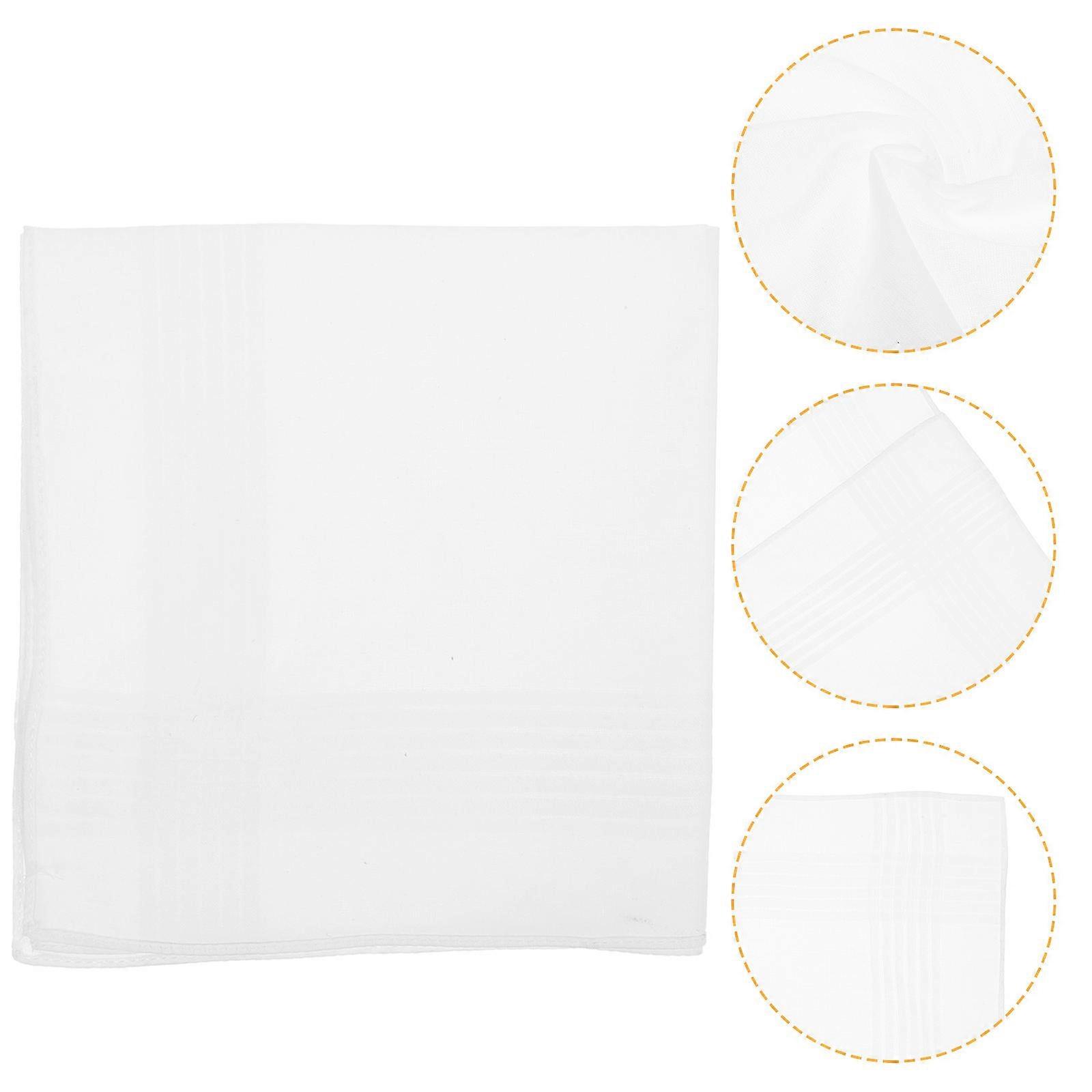 a refined and professional product description based on your input:
**3 Pack Pure Cotton White Bandanas for Men – Minimalist Square