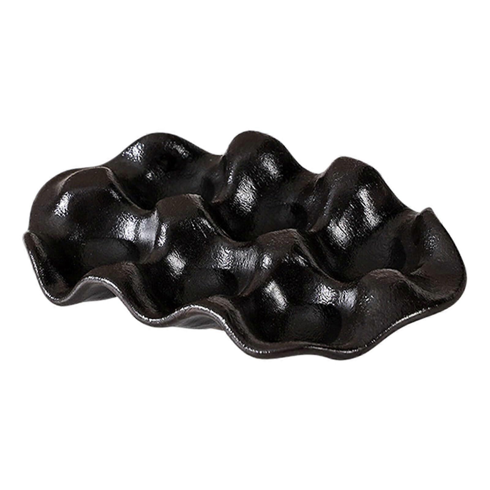 Ceramic egg tray with grooves for storing eggs and small items. aesthetic value. Ceramic egg grid made of ceramic, Type3.