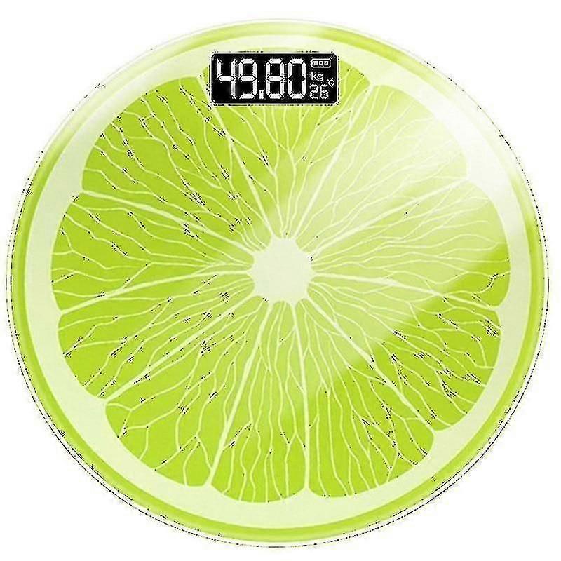Lemon Pattern Bathroom Scale Usb Electronic
