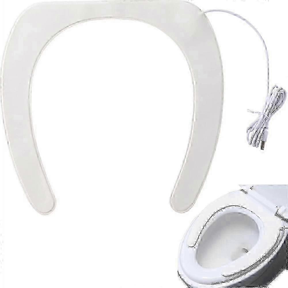 麻痺便座ウォーマー、温水便座細長く、柔らかくて暖かい厚いパッド入り便座カバー、シリコン便座カバー、洗えるポータブルUes