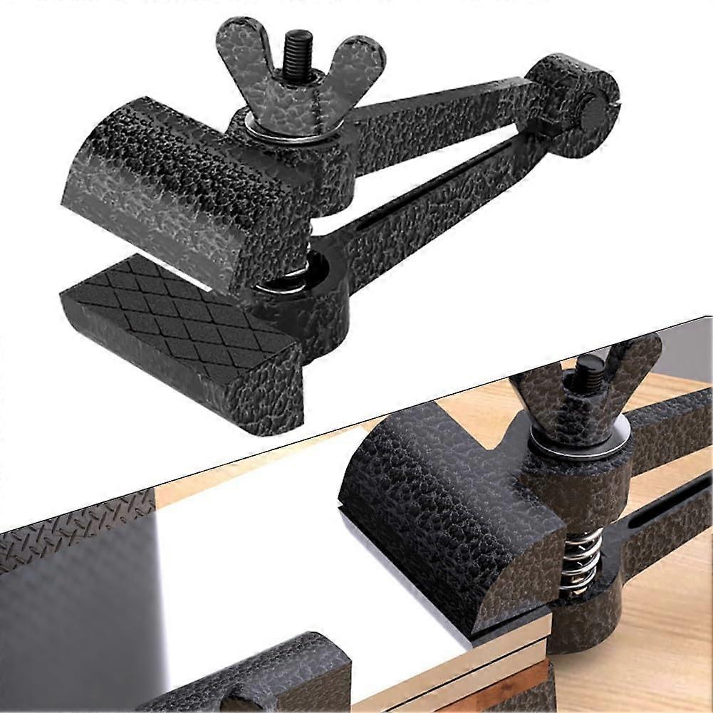 Adjustable mini bench vise for light workpieces, versatile flat pliers for home maintenance tasks (40 mm).