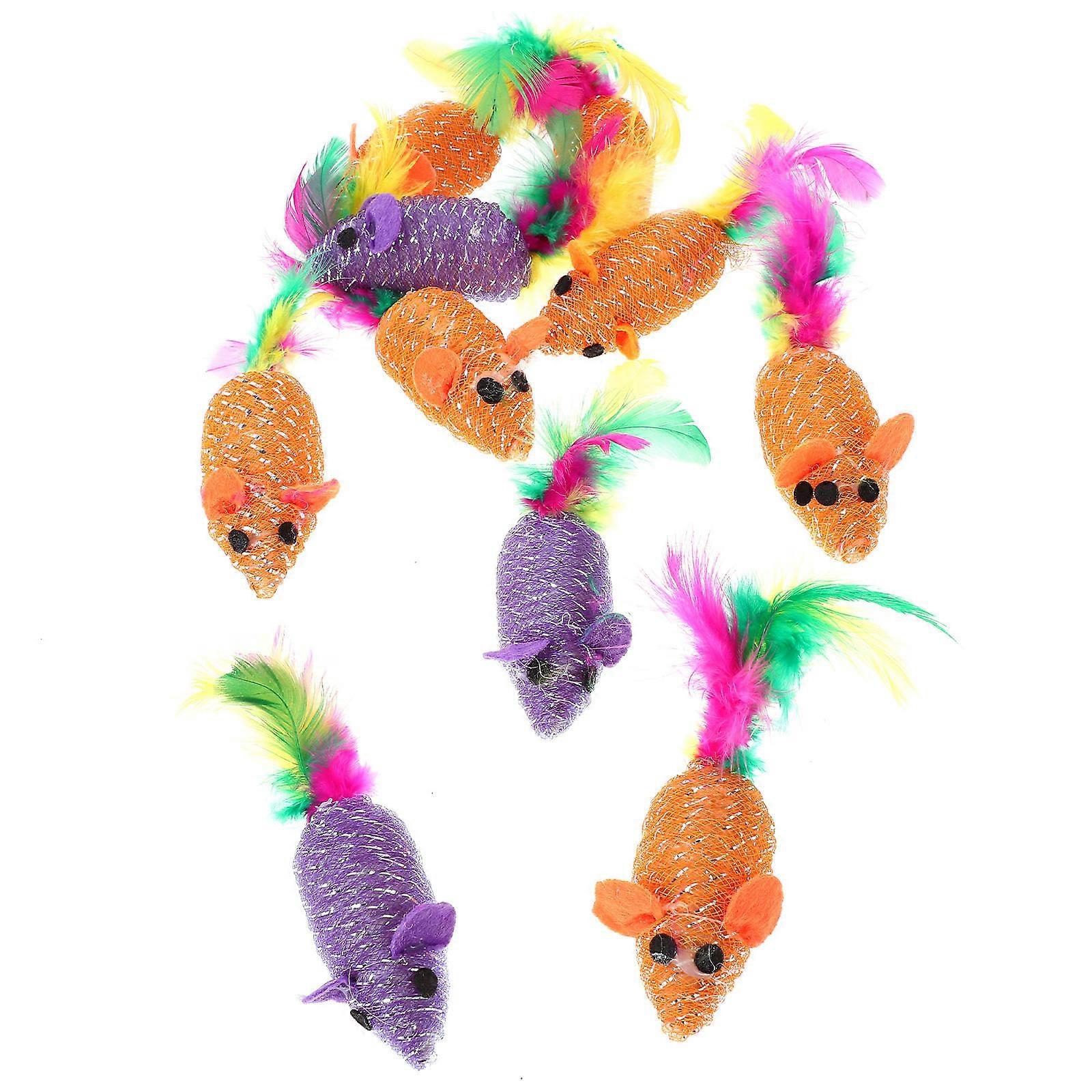Feathered Mouse Toy, Engaging Playtime Accessory for Pets