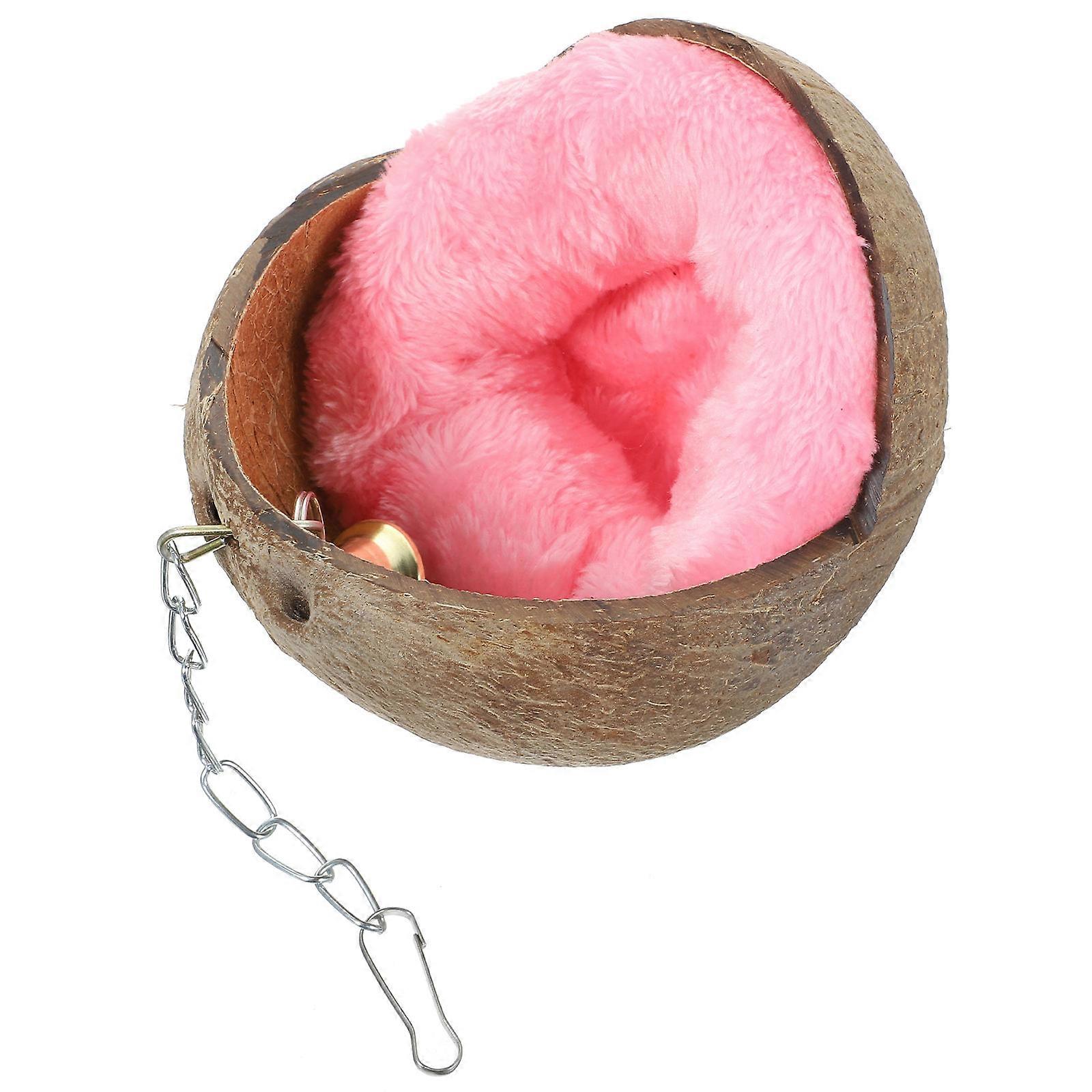 Hamster Hideaway, Durable Coconut Shell Bed for Small Animals, Cozy Nesting Spot