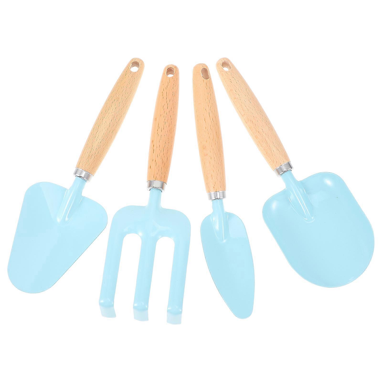 Children Gardening Tools with Wooden Handle and Iron for Outdoor Use Color Perfect for Little Hands 1 Set