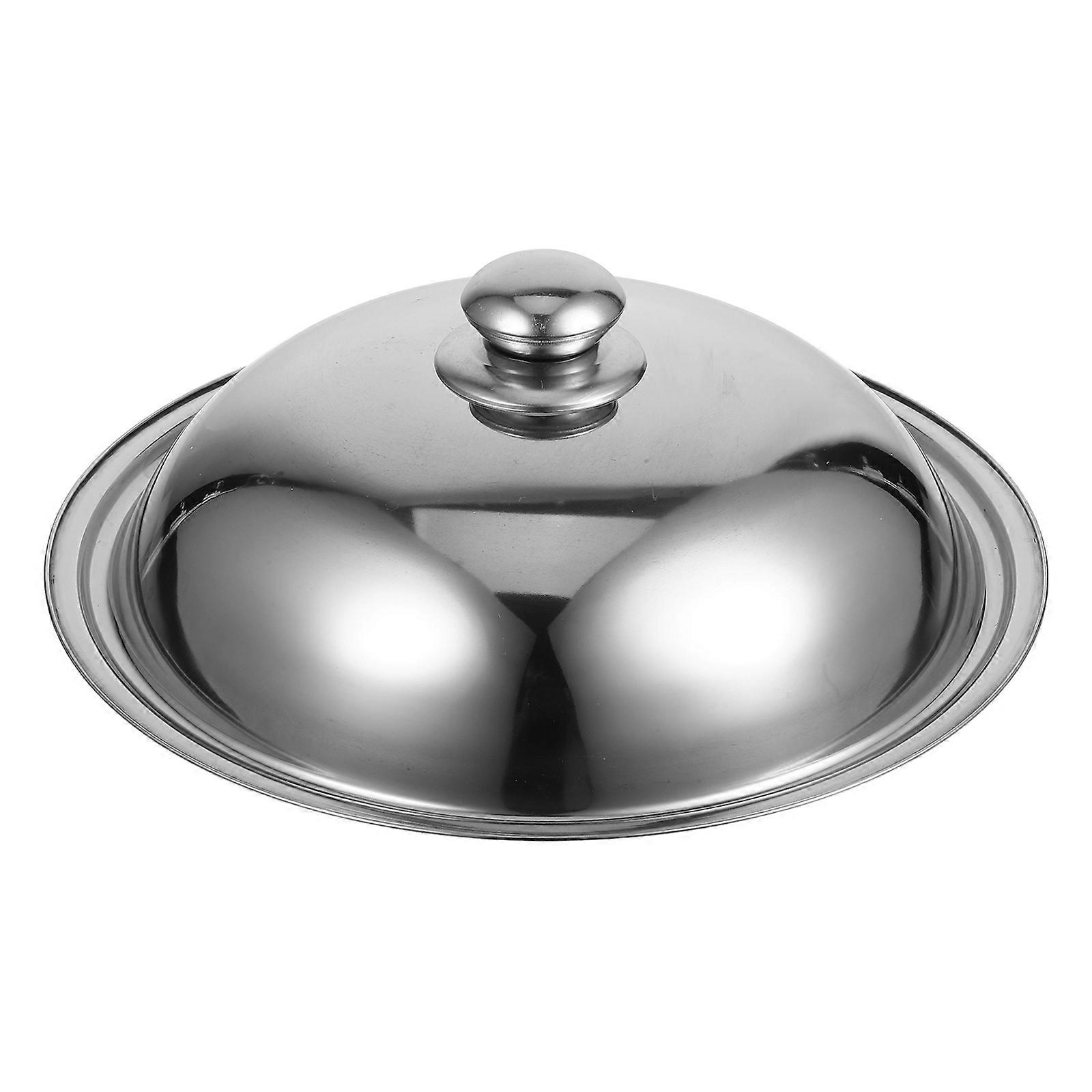 Stainless Steel Reusable Pot Lid with Comfortable Handle for Pans, Cooking, and Stir Frying – Kitchen Essential