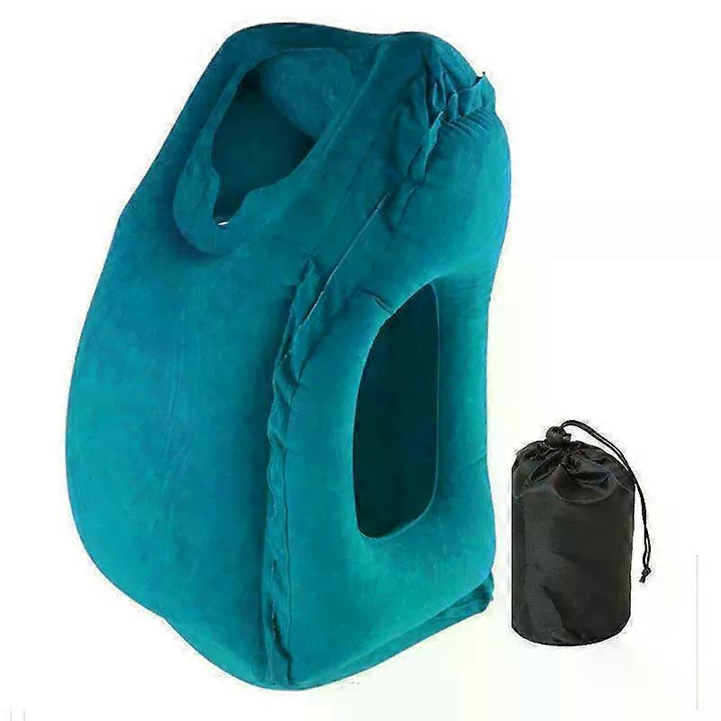 PVC Inflatable Air Travel Pillow Portable Headrest Chin Support Cushions Suitable for Airplane Plane Car Office Rest Neck Nap Pillows
